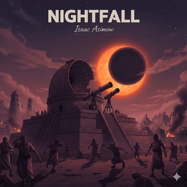 Illustration de la nouvelle Nightfall de Isaac Asimov