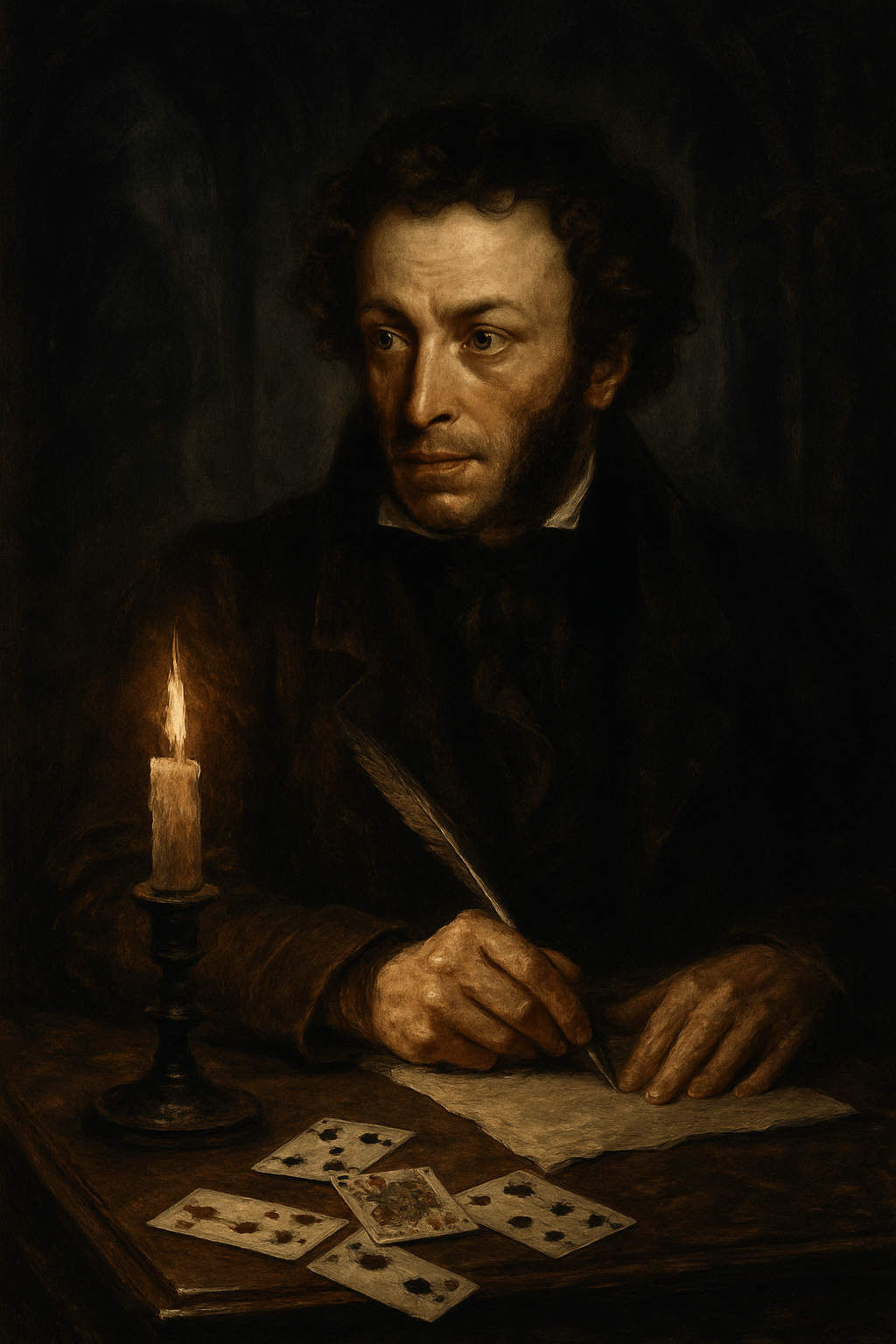 Illustration: Alexandre Pouchkine et l'art du frisson calculé dans La Dame de pique