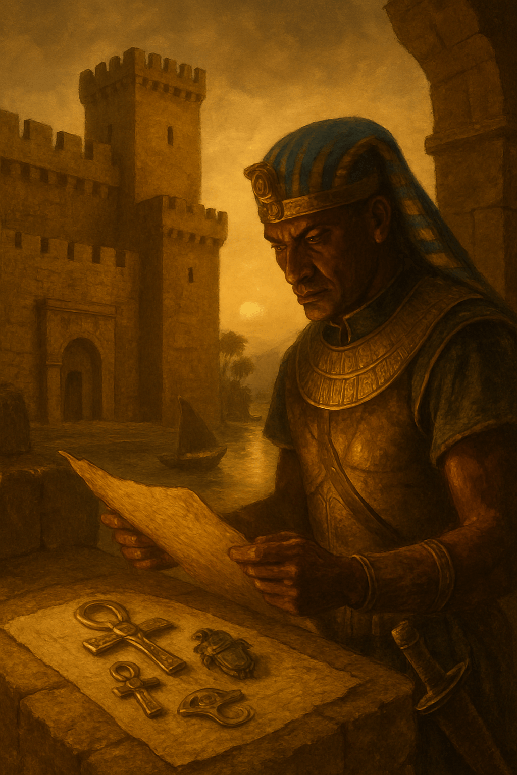 Illustration: Lauren Haney et La main droite d'Amon : polar égyptien aux sources du Nil