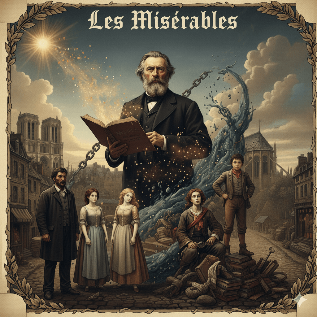 Illustration du roman Les Misérables de Victor Hugo